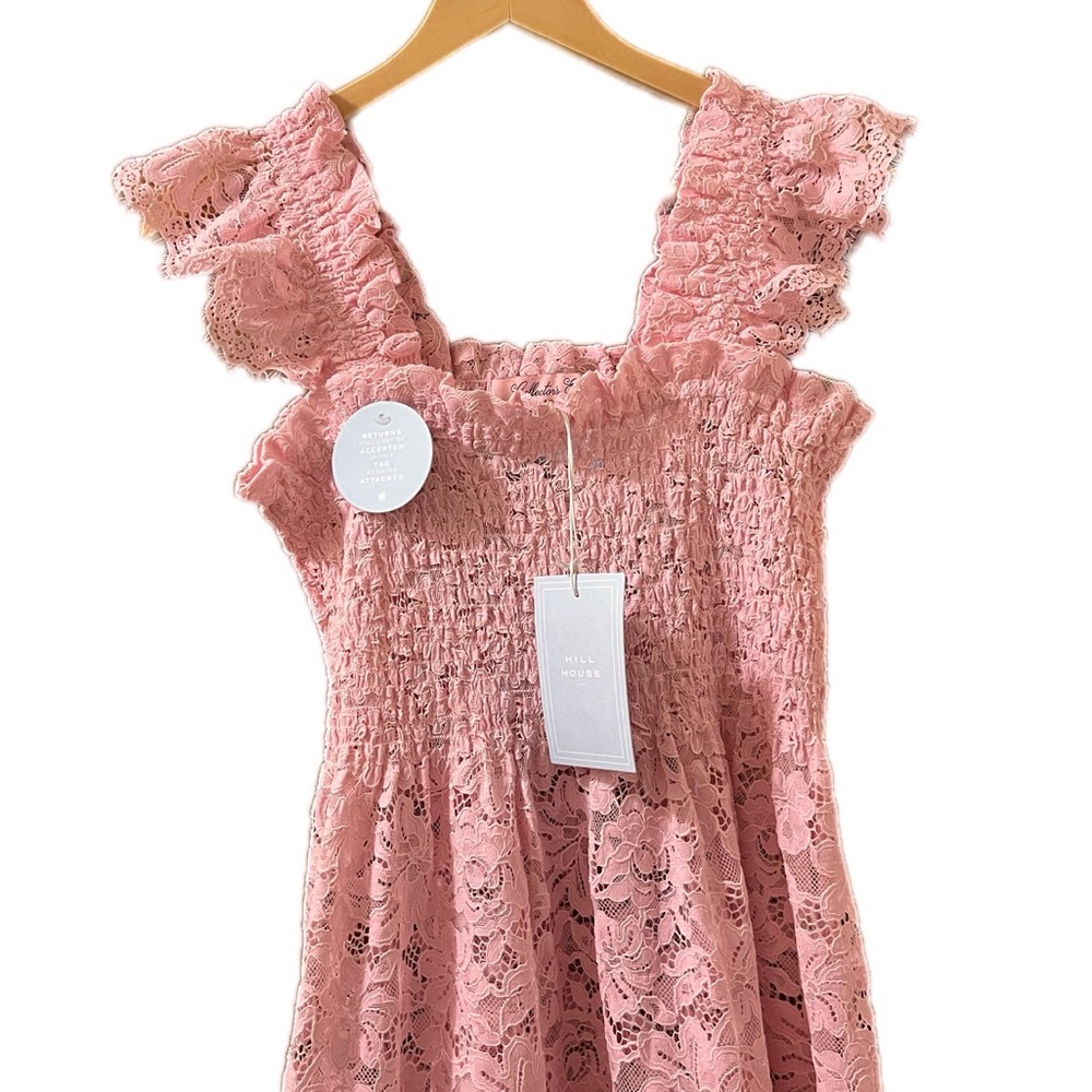 Hill House Pink Lace Ellie Nap Midi Dress Sz S‎ Collectors Edition Cottagecore - Picture 9 of 14